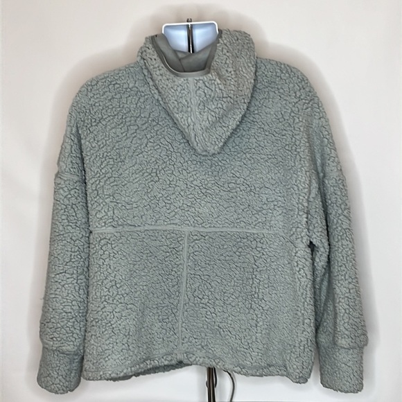 PRANA chunky gray fleece zipper hoodie, size 1X, good condition - Picture 2 of 5